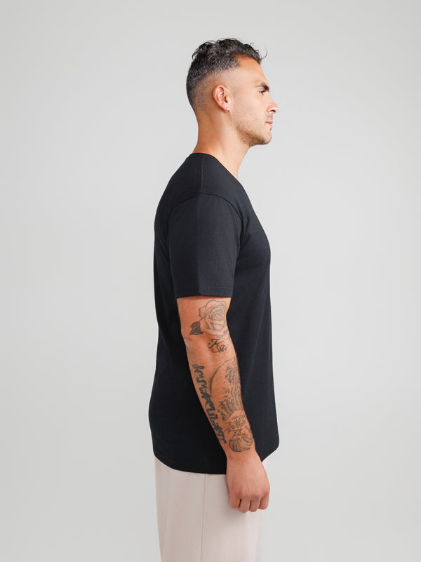 Black V-neck 6-pack