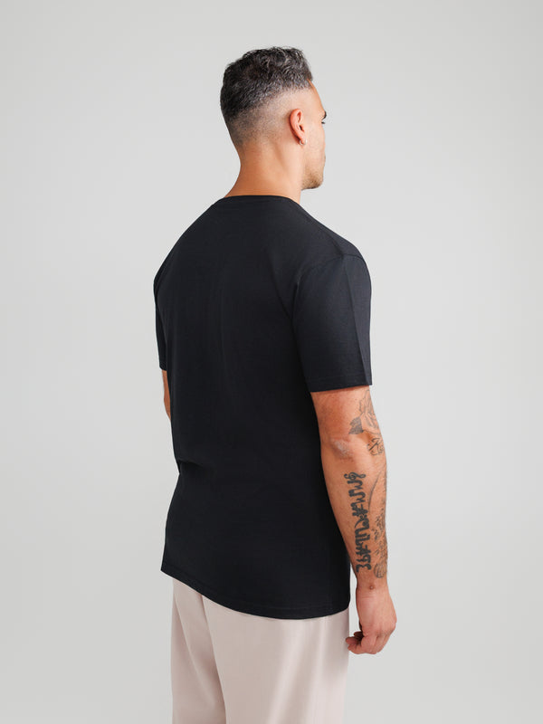 Black V-neck 6-pack